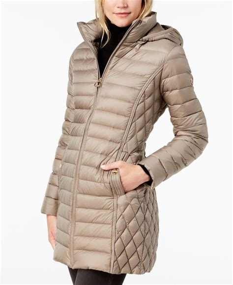 michael kors packable down coat macy& 39|Michael Kors packable puffer coat.